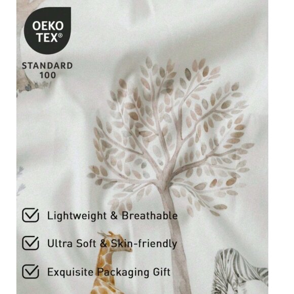 GLLQUEN BABY Crib & Toddler Mattress Fitted Sheet Set 2-Pack Boys Girls 47x24x6' - Picture 8 of 9